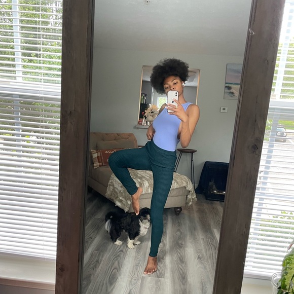 Green/Black Plaid Skinny Pants - Picture 8 of 15